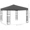 Stella Homewares Gazebo 3x3 m Anthracite Fabric