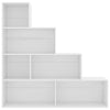 Stella Homewares Book Cabinet/Room Divider White 155x24x160 cm Engineered Wood
