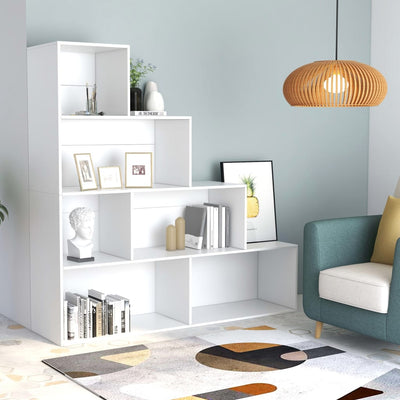 Stella Homewares Book Cabinet/Room Divider White 155x24x160 cm Engineered Wood