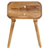Stella Homewares Bedside Cabinet 43x30x58 cm Solid Mango Wood