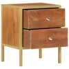 Stella Homewares Bedside Cabinet 40x35x50 cm Solid Mango Wood