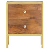 Stella Homewares Bedside Cabinet 40x35x50 cm Solid Mango Wood