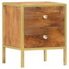 Stella Homewares Bedside Cabinet 40x35x50 cm Solid Mango Wood