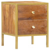Stella Homewares Bedside Cabinet 40x35x50 cm Solid Mango Wood