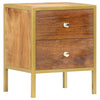 Stella Homewares Bedside Cabinet 40x35x50 cm Solid Mango Wood