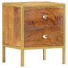 Stella Homewares Bedside Cabinet 40x35x50 cm Solid Mango Wood