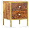 Stella Homewares Bedside Cabinet 40x35x50 cm Solid Mango Wood
