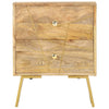 Stella Homewares Bedside Cabinet 40x30x50 cm Solid Mango Wood