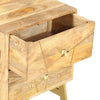 Stella Homewares Bedside Cabinet 40x30x50 cm Solid Mango Wood