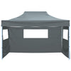 Stella Homewares Professional Folding Party Tent with 3 Sidewalls 3x4 m Steel Anthracite