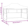 Stella Homewares Professional Folding Party Tent with 3 Sidewalls 3x4 m Steel Anthracite
