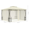 Stella Homewares Gazebo with Nets 300x300x265 cm Cream