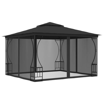 Stella Homewares Gazebo with Nets 300x300x265 cm Anthracite