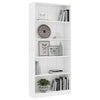 Stella Homewares 5-Tier Book Cabinet White 80x24x175 cm Engineered Wood