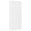 Stella Homewares 5-Tier Book Cabinet White 80x30x189 cm Engineered Wood
