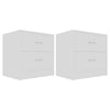 Stella Homewares Bedside Cabinets 2 pcs White 40x30x40 cm Engineered Wood