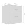 Stella Homewares Bedside Cabinets 2 pcs White 40x30x40 cm Engineered Wood