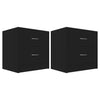 Stella Homewares Bedside Cabinets 2 pcs Black 40x30x40 cm Engineered Wood
