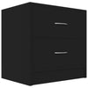 Stella Homewares Bedside Cabinets 2 pcs Black 40x30x40 cm Engineered Wood