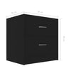 Stella Homewares Bedside Cabinets 2 pcs Black 40x30x40 cm Engineered Wood