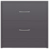 Stella Homewares Bedside Cabinets 2 pcs High Gloss Grey 40x30x40 cm Engineered Wood