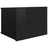 Stella Homewares Bedside Cabinets 2 pcs High Gloss Black 40x30x30 cm Engineered Wood