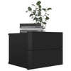Stella Homewares Bedside Cabinets 2 pcs High Gloss Black 40x30x30 cm Engineered Wood