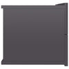 Stella Homewares Bedside Cabinet High Gloss Grey 40x30x30 cm Engineered Wood