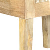 Stella Homewares Hand Painted Bedside Cabinet 40x30x60 cm Solid Mango Wood