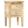 Stella Homewares Hand Painted Bedside Cabinet 40x30x60 cm Solid Mango Wood