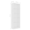 Stella Homewares 5-Tier Book Cabinet White 60x24x175 cm Engineered Wood