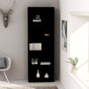 Stella Homewares 5-Tier Book Cabinet Black 60x24x175 cm Engineered Wood