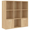 Stella Homewares Book Cabinet Sonoma Oak 98x30x98 cm Engineered Wood