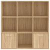 Stella Homewares Book Cabinet Sonoma Oak 98x30x98 cm Engineered Wood