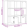 Stella Homewares Book Cabinet Sonoma Oak 98x30x98 cm Engineered Wood