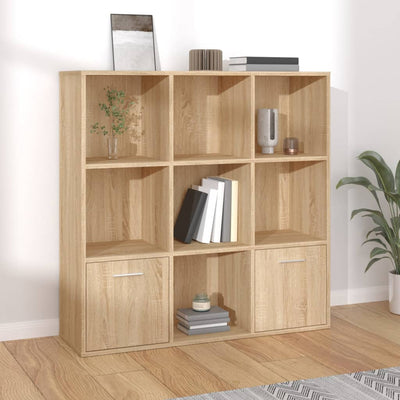 Stella Homewares Book Cabinet Sonoma Oak 98x30x98 cm Engineered Wood