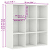 Stella Homewares Book Cabinet White 98x29x97.5 cm Engineered Wood