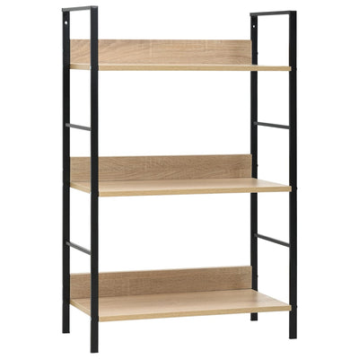 Stella Homewares 3-Layer Book Shelf Oak 60x27.6x90.5 cm Engineered Wood