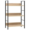 Stella Homewares 3-Layer Book Shelf Oak 60x27.6x90.5 cm Engineered Wood