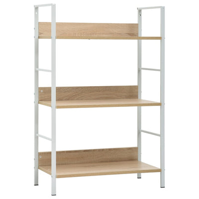 Stella Homewares 3-Layer Book Shelf Oak 60x27.6x90.5 cm Engineered Wood