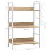 Stella Homewares 3-Layer Book Shelf Oak 60x27.6x90.5 cm Engineered Wood