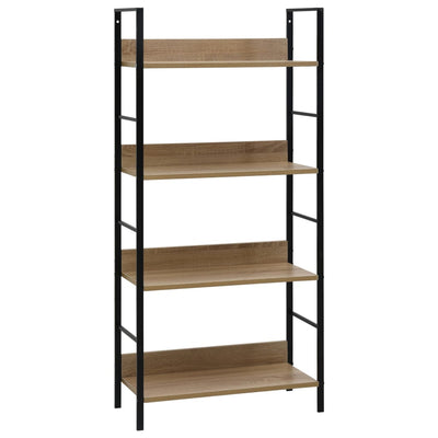 Stella Homewares 4-Layer Book Shelf Oak 60x27.6x124.5 cm Engineered Wood
