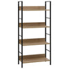 Stella Homewares 4-Layer Book Shelf Oak 60x27.6x124.5 cm Engineered Wood
