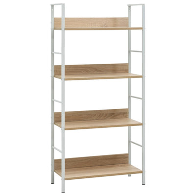 Stella Homewares 4-Layer Book Shelf Oak 60x27.6x124.5 cm Engineered Wood