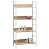 Stella Homewares 4-Layer Book Shelf Oak 60x27.6x124.5 cm Engineered Wood