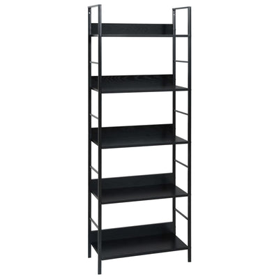 Stella Homewares 5-Layer Book Shelf Black 60x27.6x158.5 cm Engineered Wood