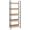 Stella Homewares 5-Layer Book Shelf Oak 60x27.6x158.5 cm Engineered Wood
