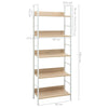 Stella Homewares 5-Layer Book Shelf Oak 60x27.6x158.5 cm Engineered Wood
