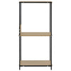 Stella Homewares Small Straight Book Shelf Black and Oak 33.5x39.6x79.7 cm Engineered Wood