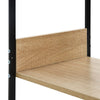 Stella Homewares Small Straight Book Shelf Black and Oak 33.5x39.6x79.7 cm Engineered Wood